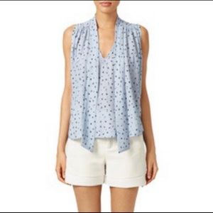 Free People | sky blue tie blouse